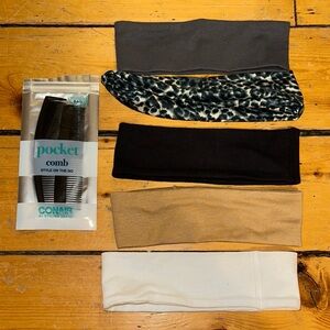 Stylish Women's Hairband Set - Black, Tan, White, Gray